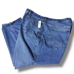 Old Navy OG Straight Jeans 22 Blue Medium Wash High Rise Stretch Denim Ankle